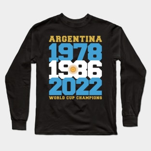 Argentina World Cup Champions 2022 Long Sleeve T-Shirt